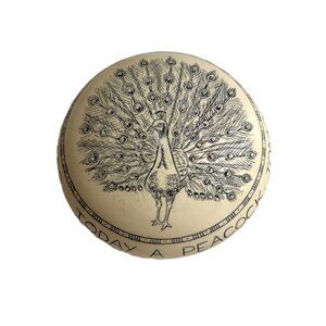 “Today A Peacock, Tomorrow A Feather Duster” Baekgaard Paperweight